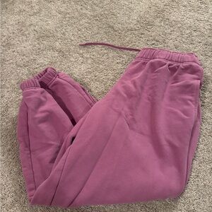 Athleta Fleece Jogger Sweatpants – Dusty Rose – Small